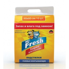 Mr. Fresh Super Пеленки повышенной впитыв-ти 90х60 (Экопром), 6 шт/уп